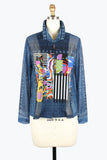 DAMEE MIXED ART DENIM MESH TWIN SET - 31439 - DNM