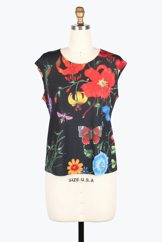 DAMEE EXOTIC FLOWER GARDEN MESH TWIN SET - 31443-MLT