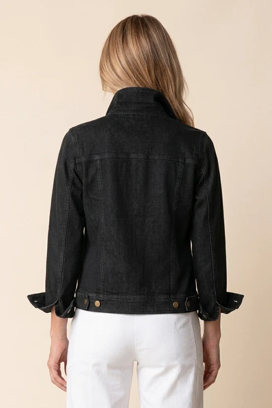 Habitat Stonewash Cotton Spandex Jean Jacket - 31520 - BLACK