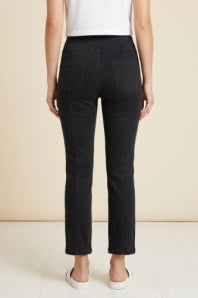 Habitat Stonewash Cotton Spandex Seamed Pocket Pant - 31561 - BLACK