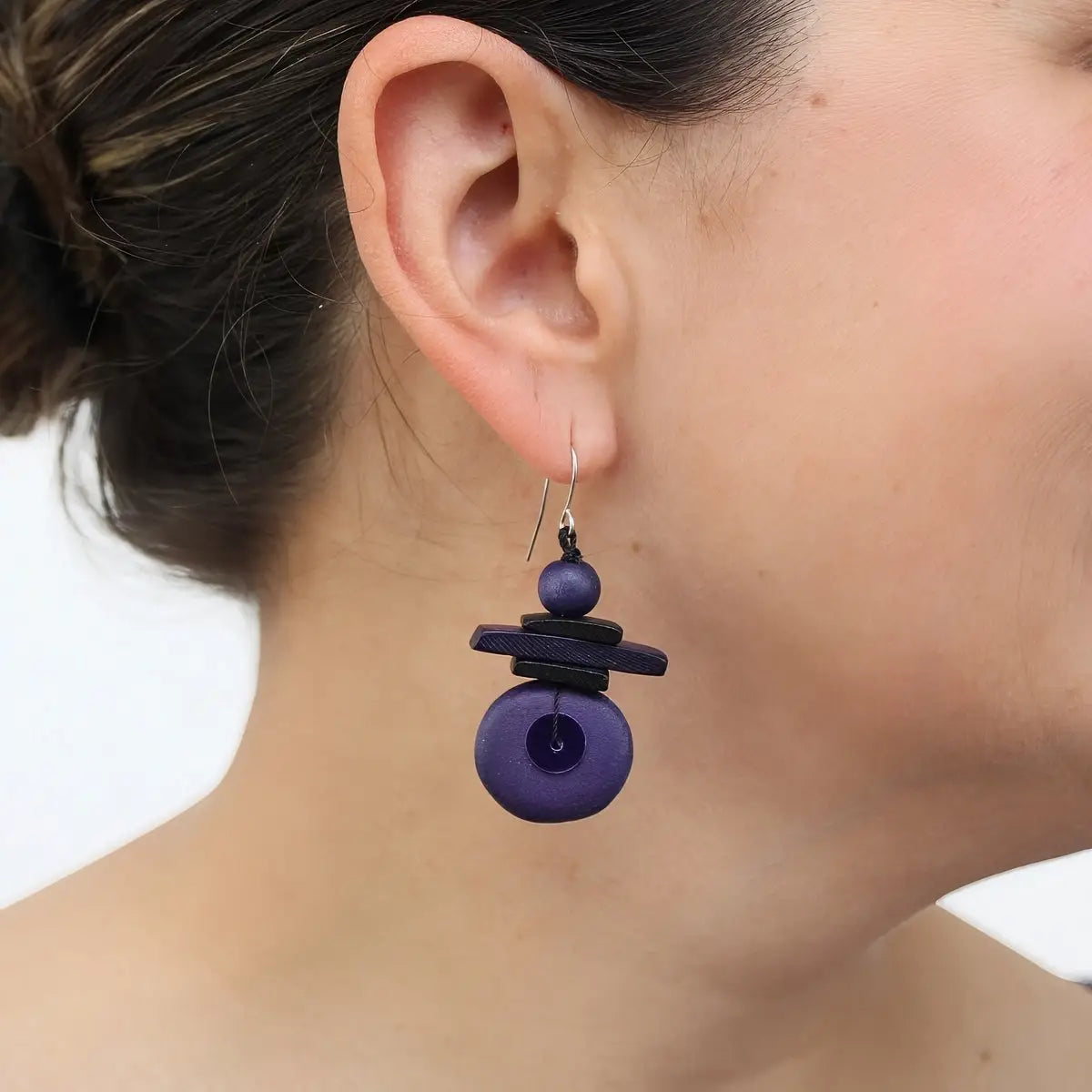 SYLCA Assuta Purple Drop Earrings - BP25E01 - PURPLE