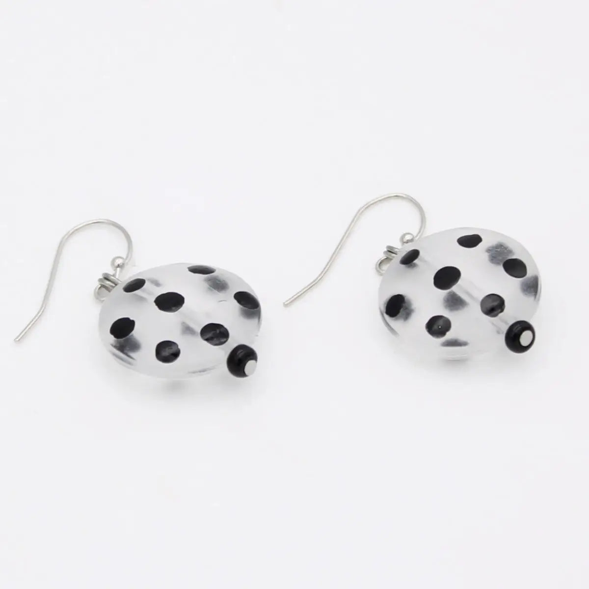SYLCA Frosted Polka Dot Drift Earrings - LS26E05 - FROSTED