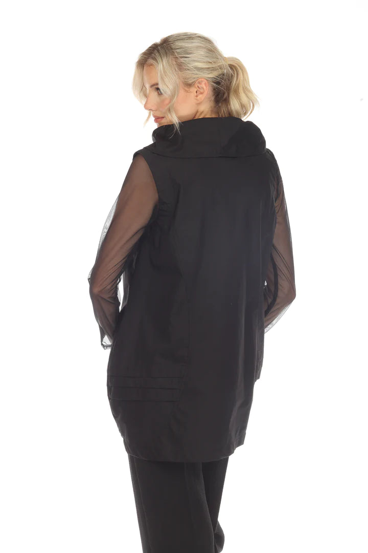 MOONLIGHT Cowl Neck Sleeveless Tunic - 3220 - BLACK