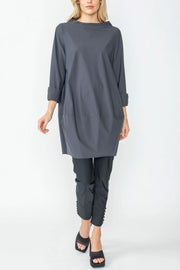 IC COLLECTION Top- 3226T- CHARCOAL