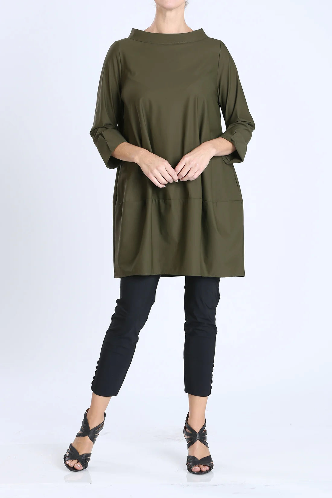 IC COLLECTION Top- 3226T- OLIVE