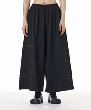Vanite Couture Wide Leg Cotton Pant - 32822 - BLACK