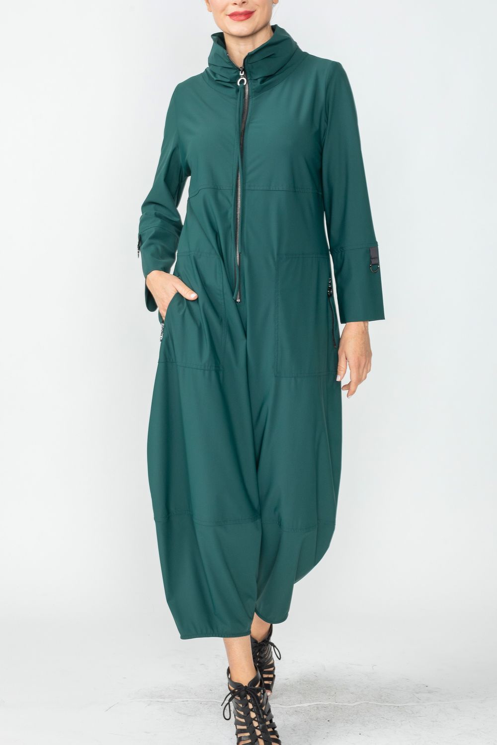 IC COLLECTION Jumpsuit- 3297JS- HUNTER GREEN