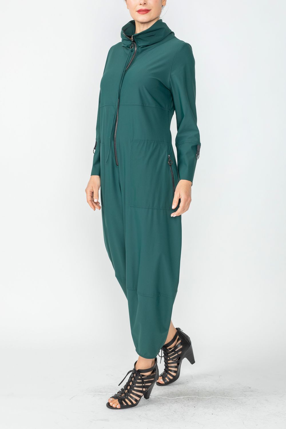 IC COLLECTION Jumpsuit- 3297JS- HUNTER GREEN
