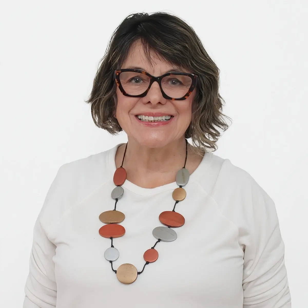 SYLCA Bronze Journi Wood Bead Necklace