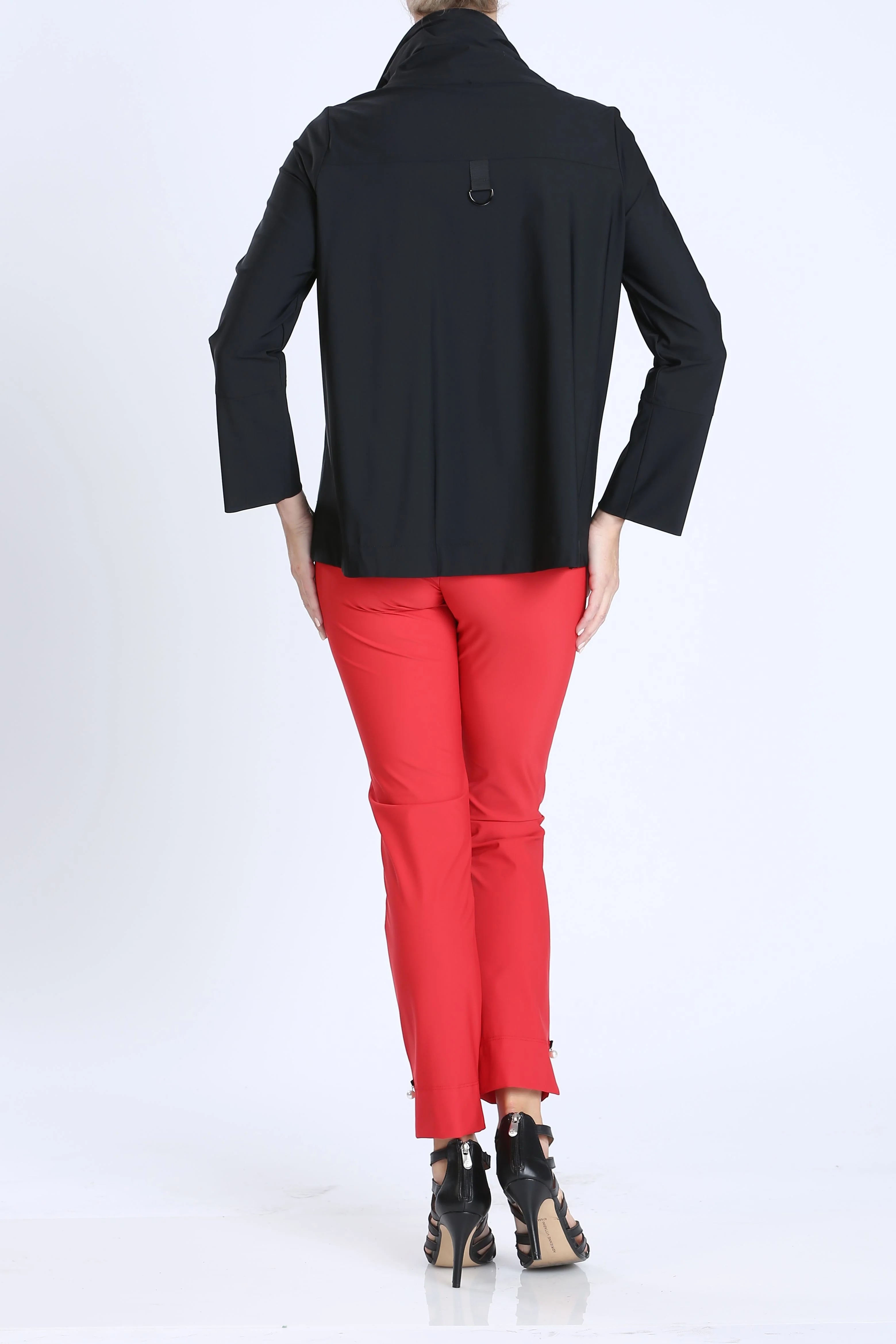 IC Collection Zip Front Parachute Jacket - 3316J-BLK