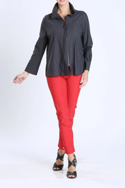 IC Collection Zip Front Parachute Jacket - 3316J-CHARCOAL