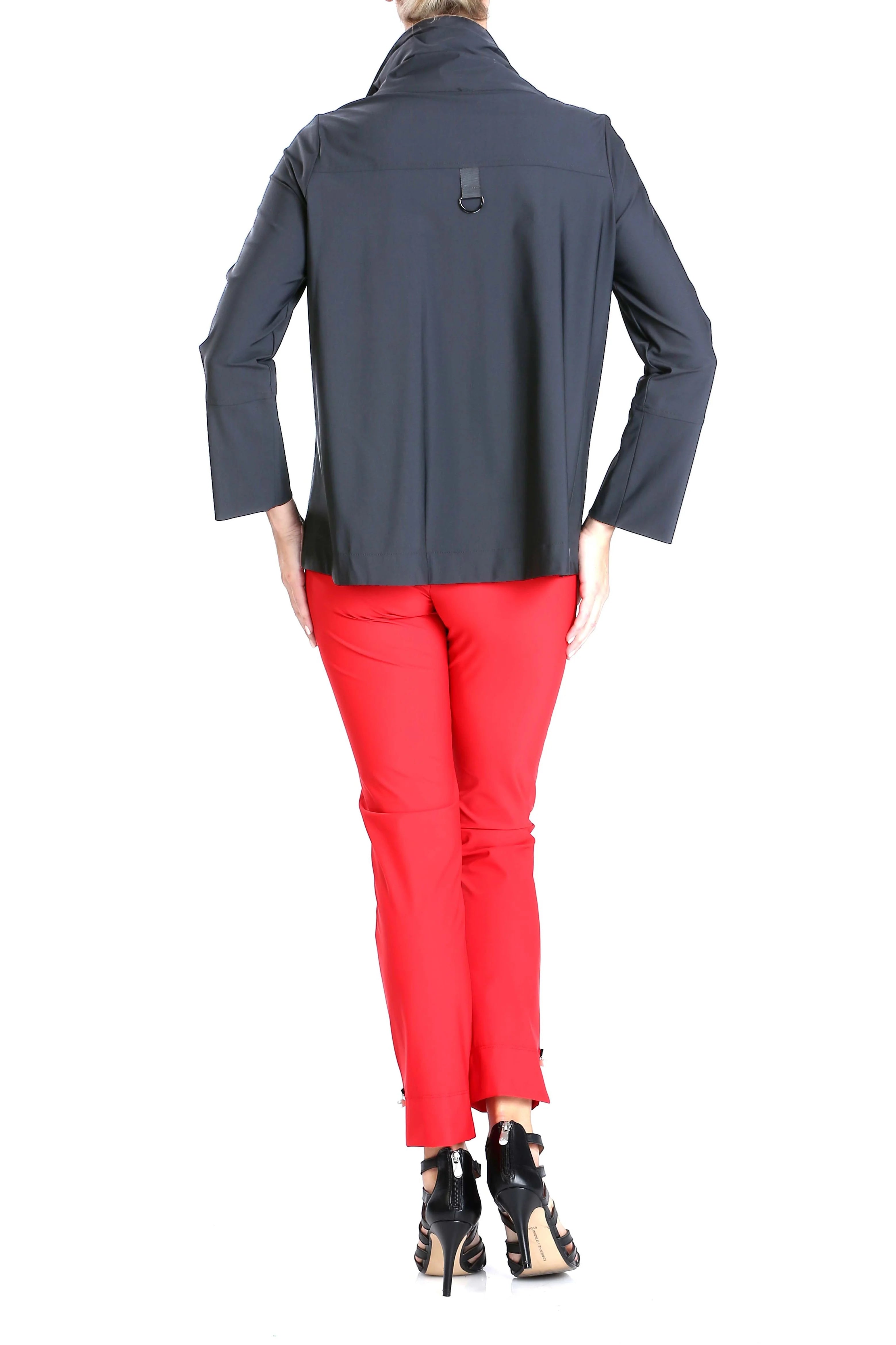 IC Collection Zip Front Parachute Jacket - 3316J-CHARCOAL