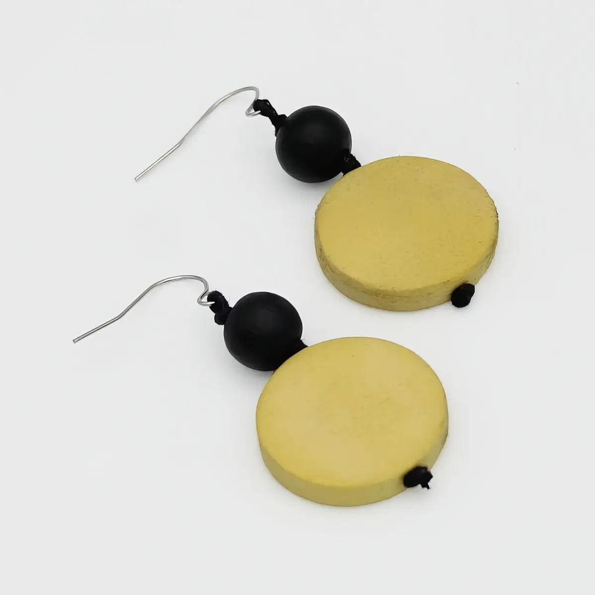 SYLCA Chartreuse Wood Earrings