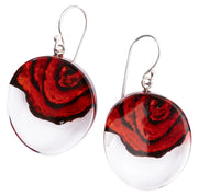 ZSISKA Rosette Bead Earrings - RED