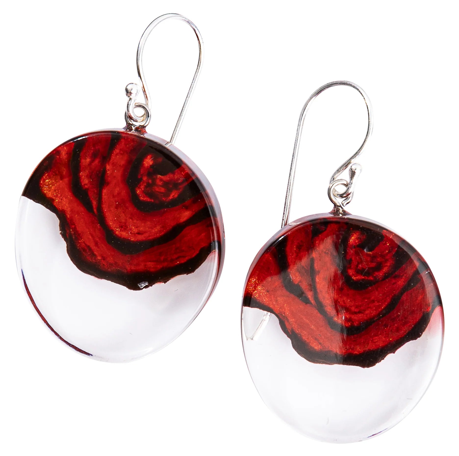 ZSISKA Rosette Bead Earrings - RED