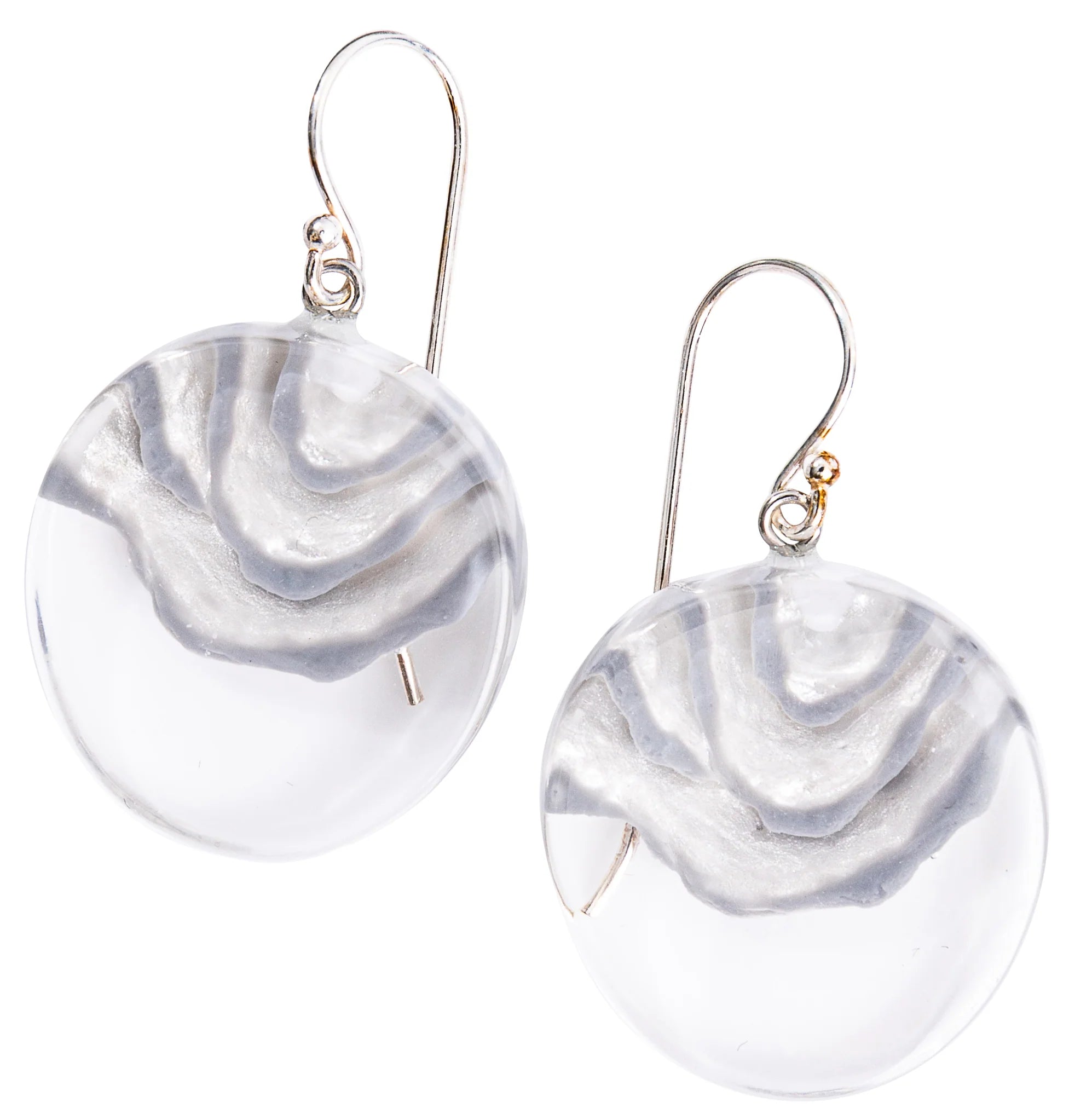 ZSISKA Rosette Bead Earrings - SILVER