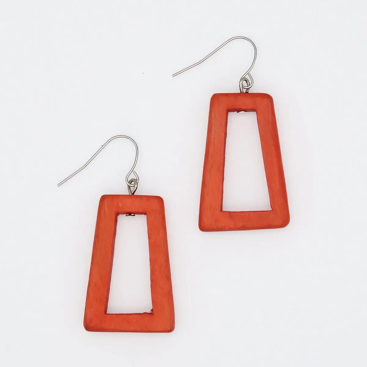 SYLCA Orange Driftwood Dangle Earrings