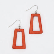 SYLCA Orange Driftwood Dangle Earrings
