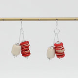 SYLCA Red Duel Drop Earring