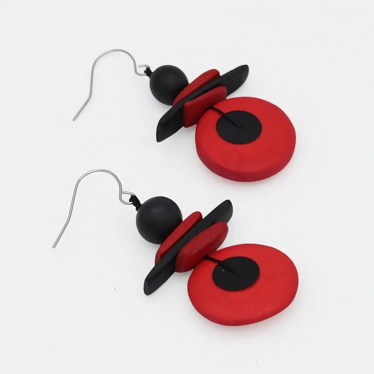 SYLCA Assuta Red Drop Earrings