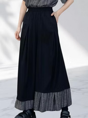 Vanite Couture Wide Leg Bottom Hem Detail Pants - 3533