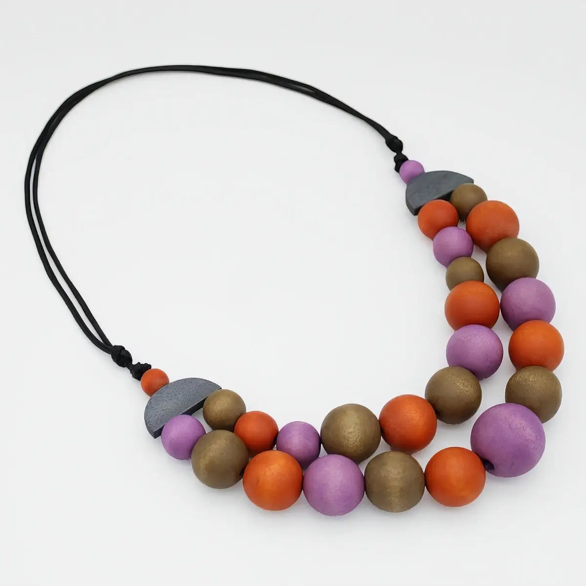 SYLCA Orange Zuri Round Bead Necklace - BP25N14 - ORANGE