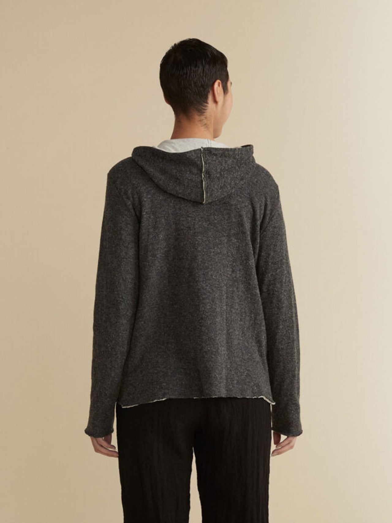 CUT LOOSE - Wool Blend Double Cloth Zip Hoodie - 3688403