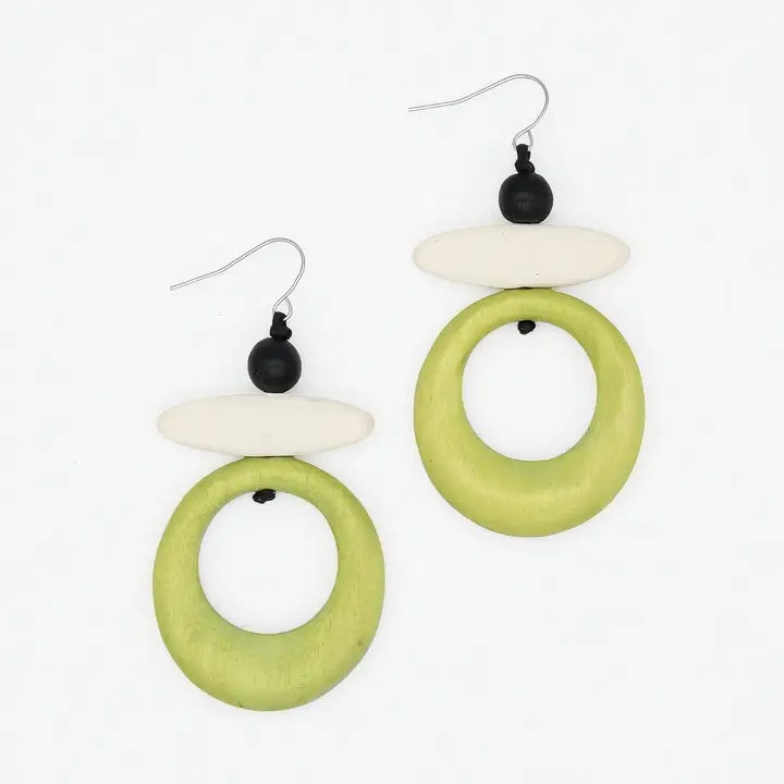 SYLCA Luna Eclipse Earrings - BP26E09 - LIME