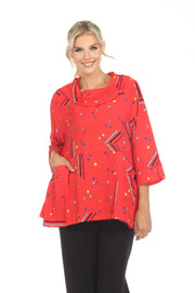 Moonlight Confetti Cowl Neck Top - 3738