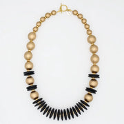 SYLCA Black and Gold Amaris Necklace