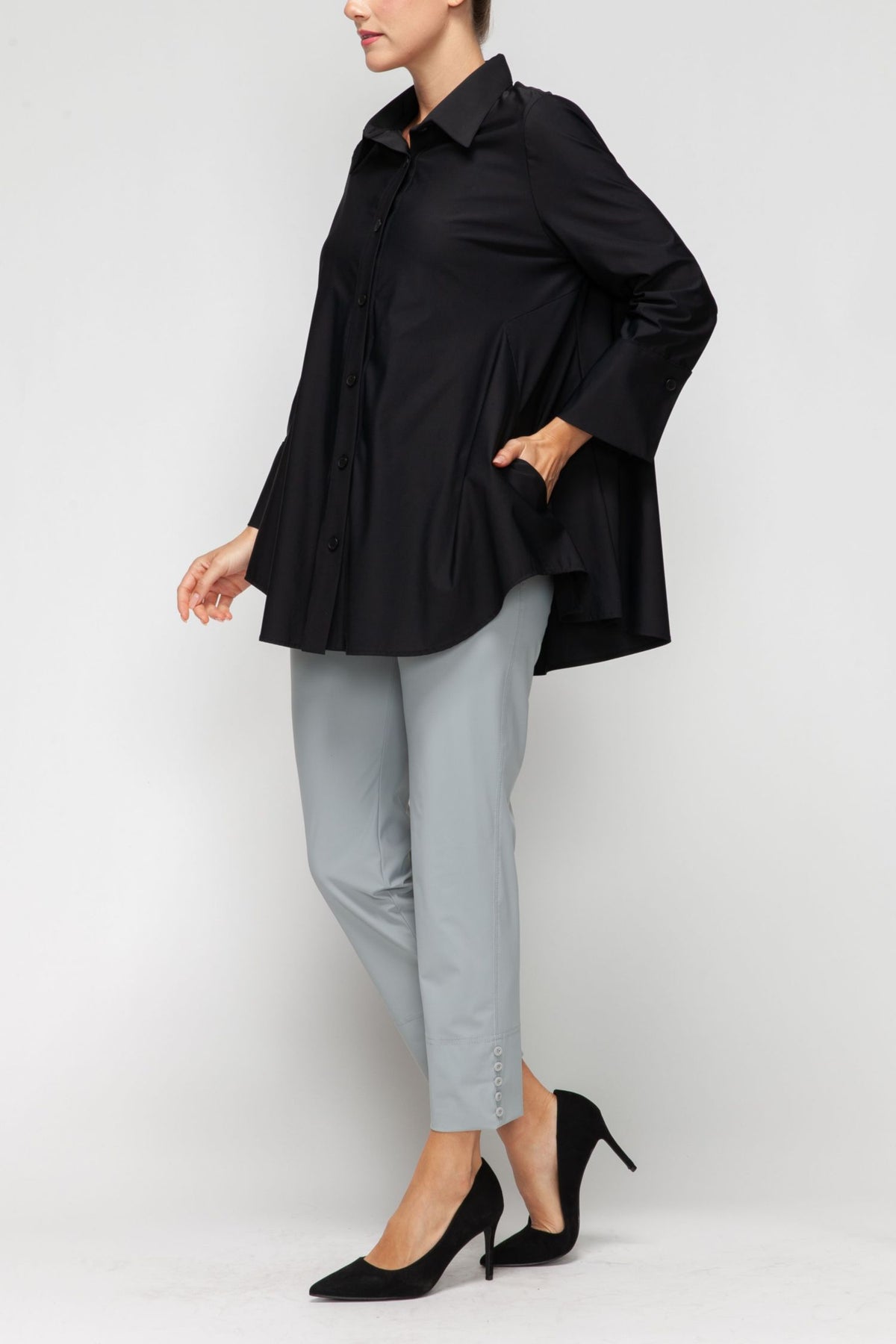 IC COLLECTION Blouse - 3778B - BLACK