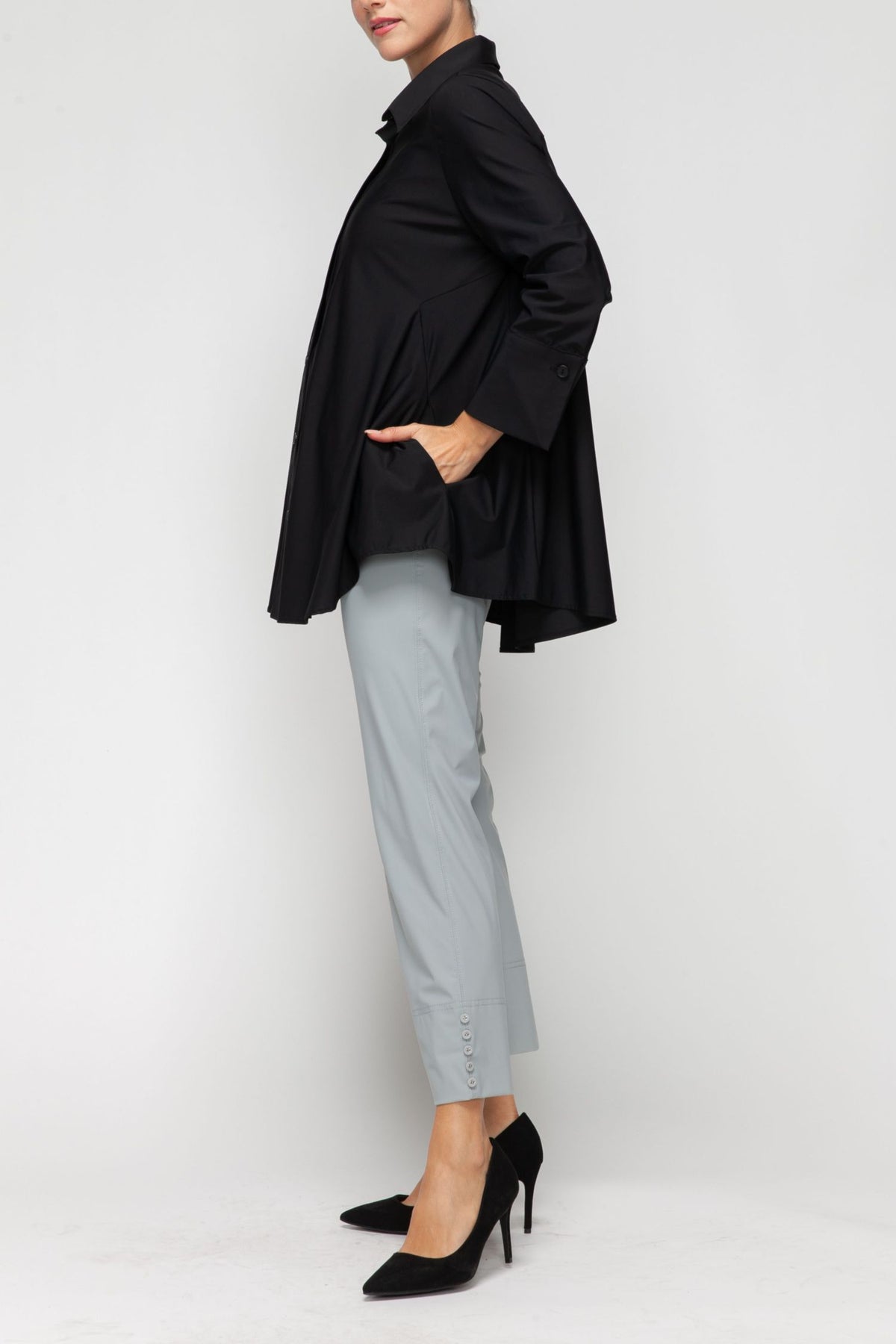 IC COLLECTION Blouse - 3778B - BLACK