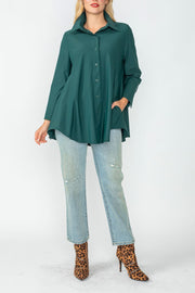 IC COLLECTION Blouse - 3778B - HUNTER GREEN