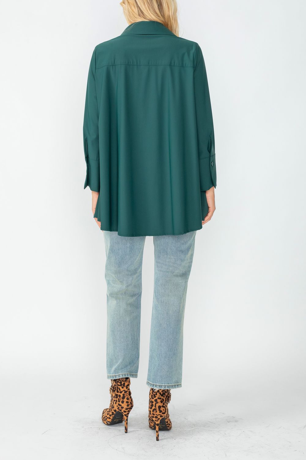 IC COLLECTION Blouse - 3778B - HUNTER GREEN