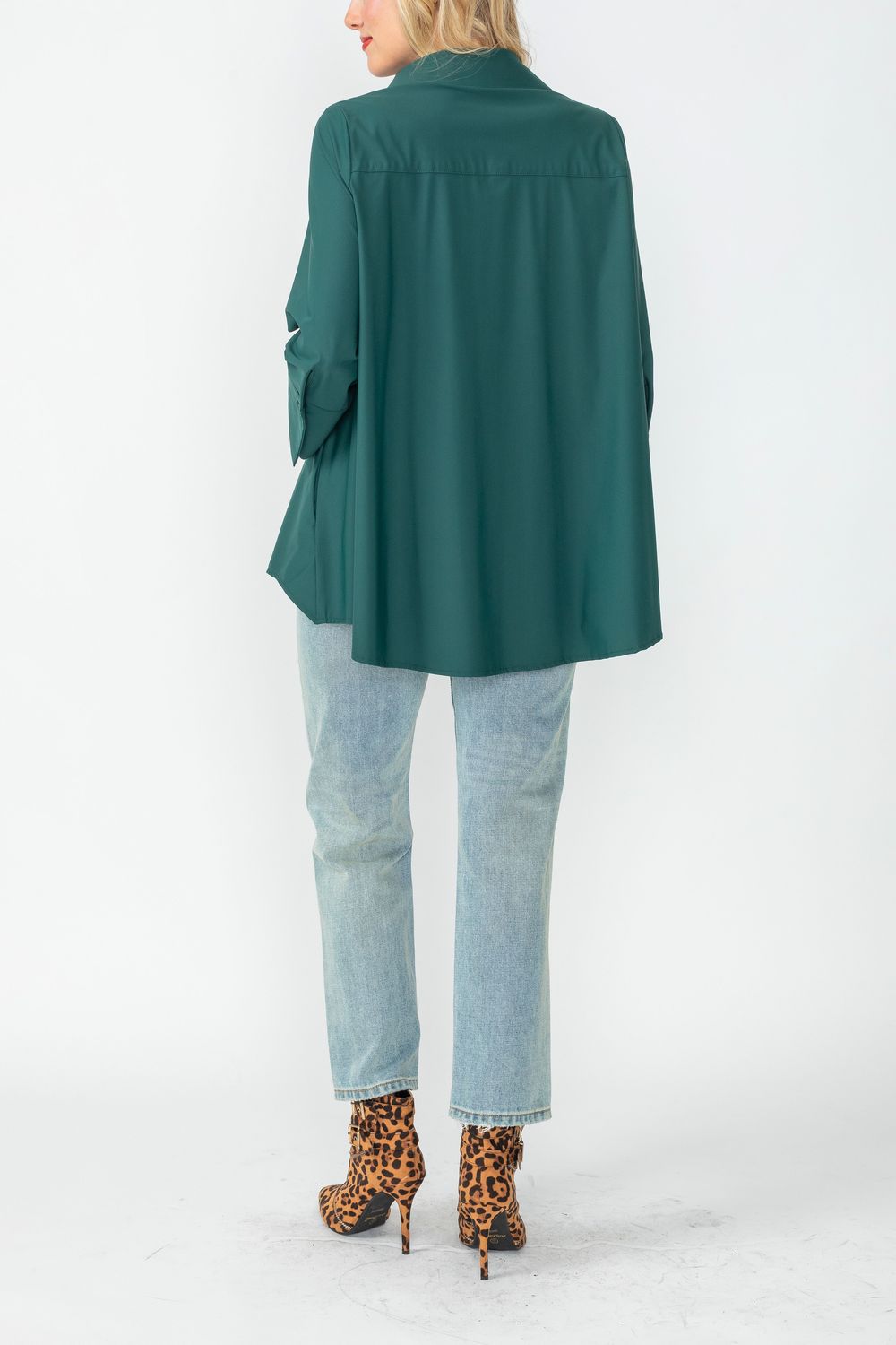 IC COLLECTION Blouse - 3778B - HUNTER GREEN