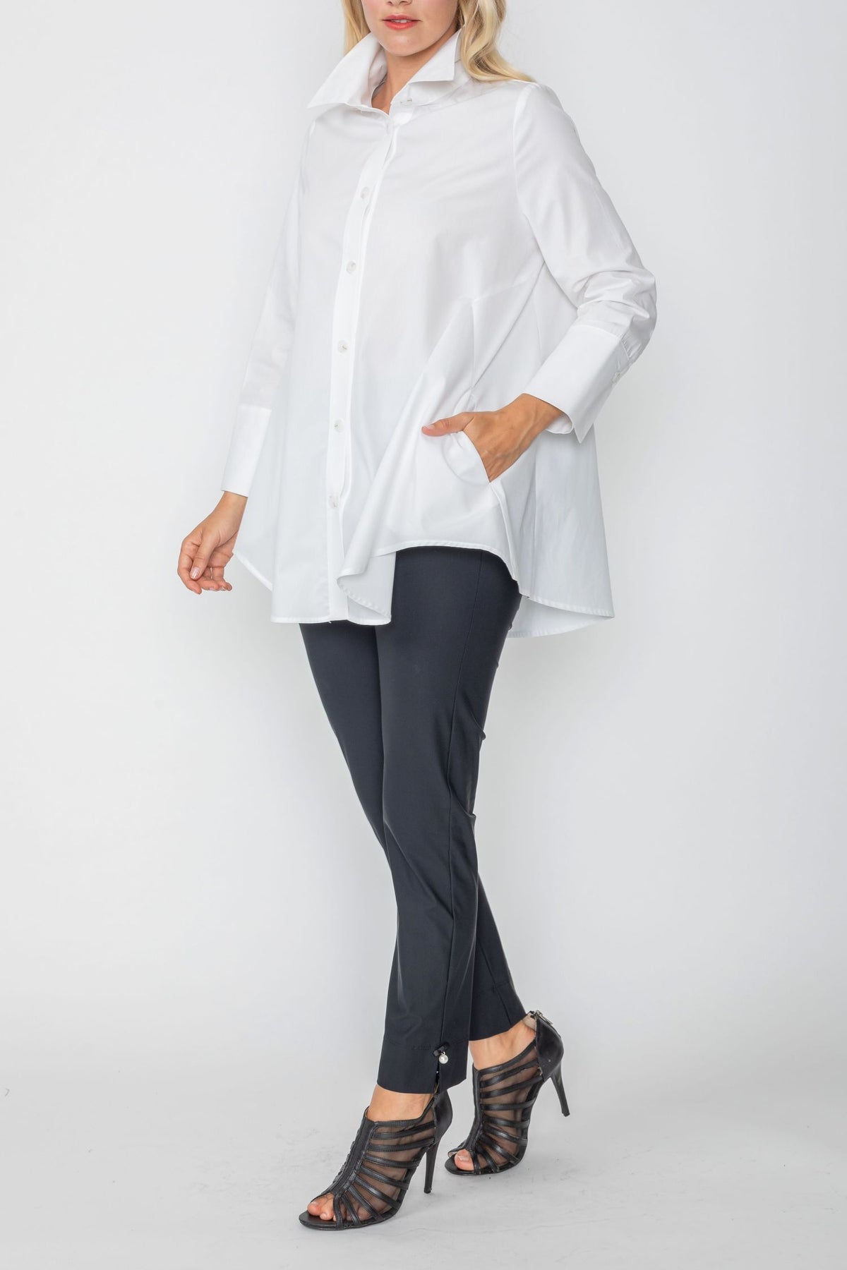 IC COLLECTION Blouse - 3778B - WHITE