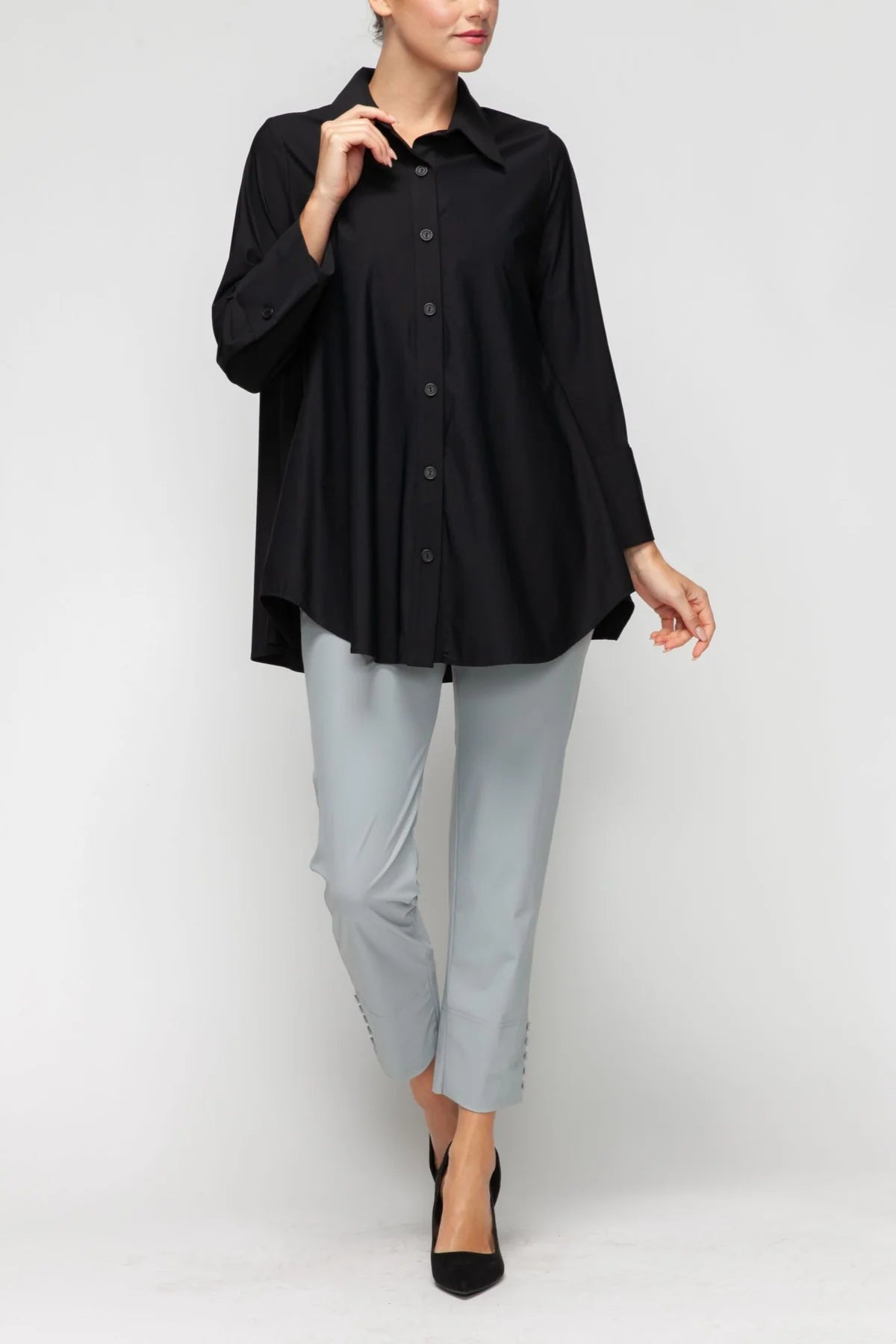 IC COLLECTION Blouse - 3778B - BLACK