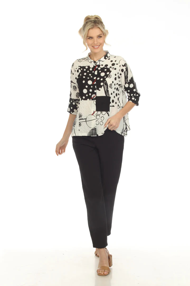 Moonlight Top - 3817 WHITE/BLACK