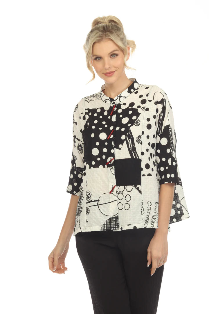 Moonlight Top - 3817 WHITE/BLACK