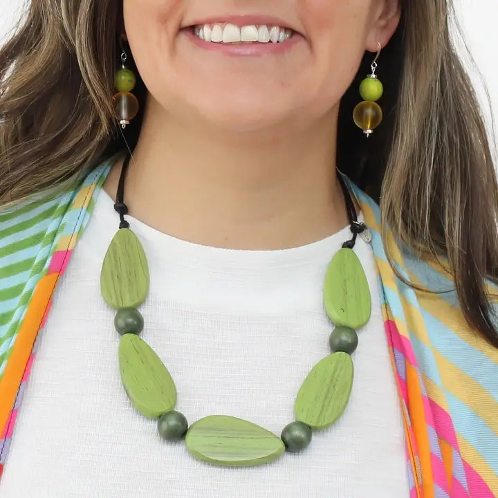 SYLCA Freya Lime Colorful Necklace - SD26N08 - LIME