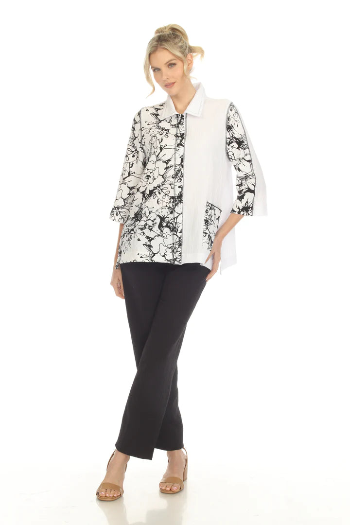 Moonlight Top - 3879AB WHITE/BLACK