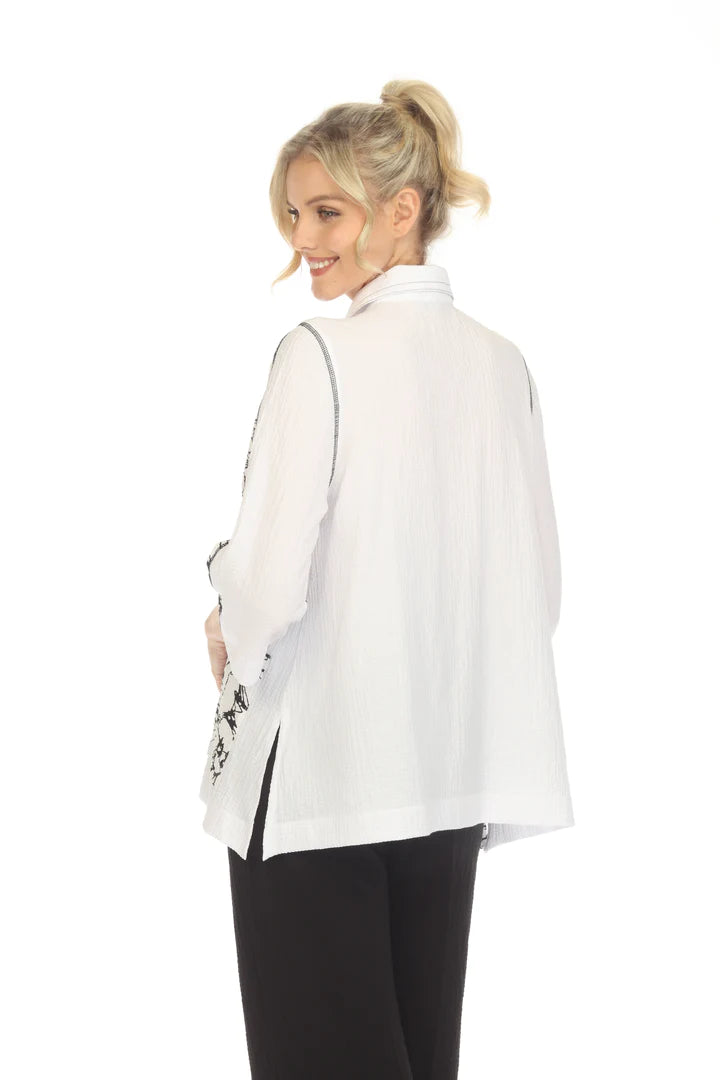 Moonlight Top - 3879AB WHITE/BLACK