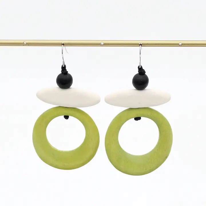 SYLCA Luna Eclipse Earrings - BP26E09 - LIME