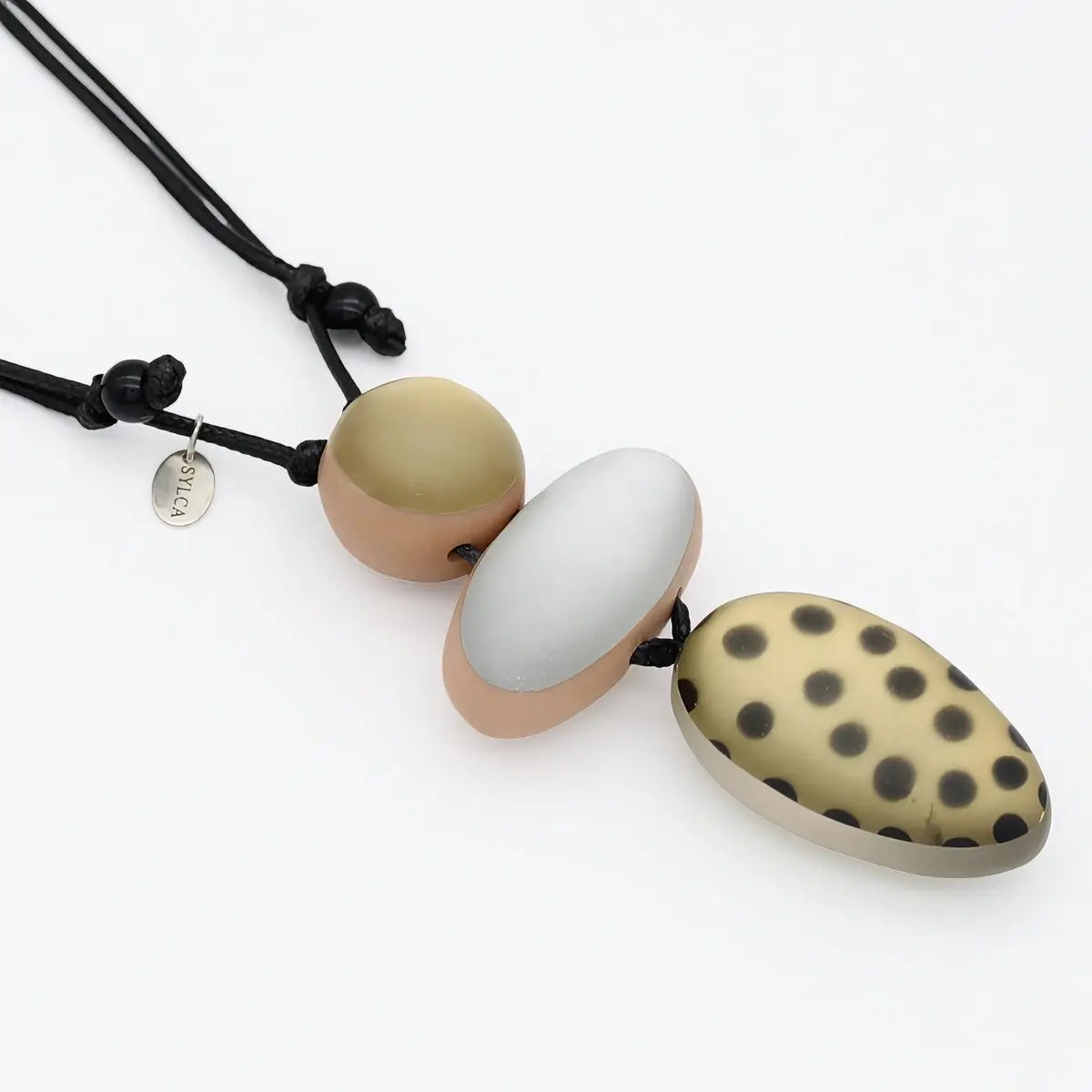 SYLCA Gold Midori Polka Dot Statement Pendant