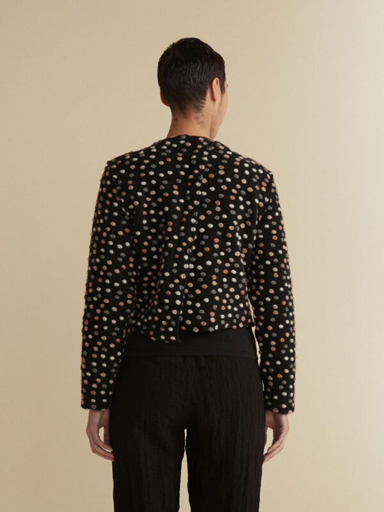 CUT LOOSE - Pebbled Boiled Wool Cardigan - 3908922