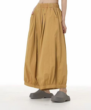 Vanite Couture Wide Leg Cotton Pants - 3925 - EARTHY YELLOW