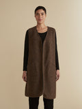 CUT LOOSE - Boiled Wool O/S Long Vest - 3985708