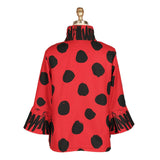 DAMEE DOTS & SCRIBBLES SHORT JKT - 4939 - RED AND BLACK