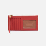 HOBO - Carte Card Case - RED CLAY IN PEBBLED LEATHER