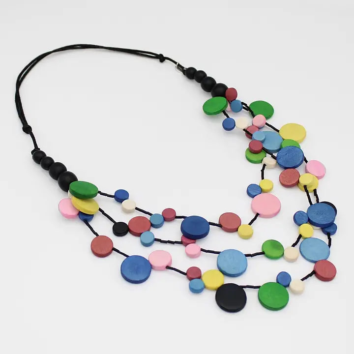 SYLCA Colorful Multi Strand Millie Necklace